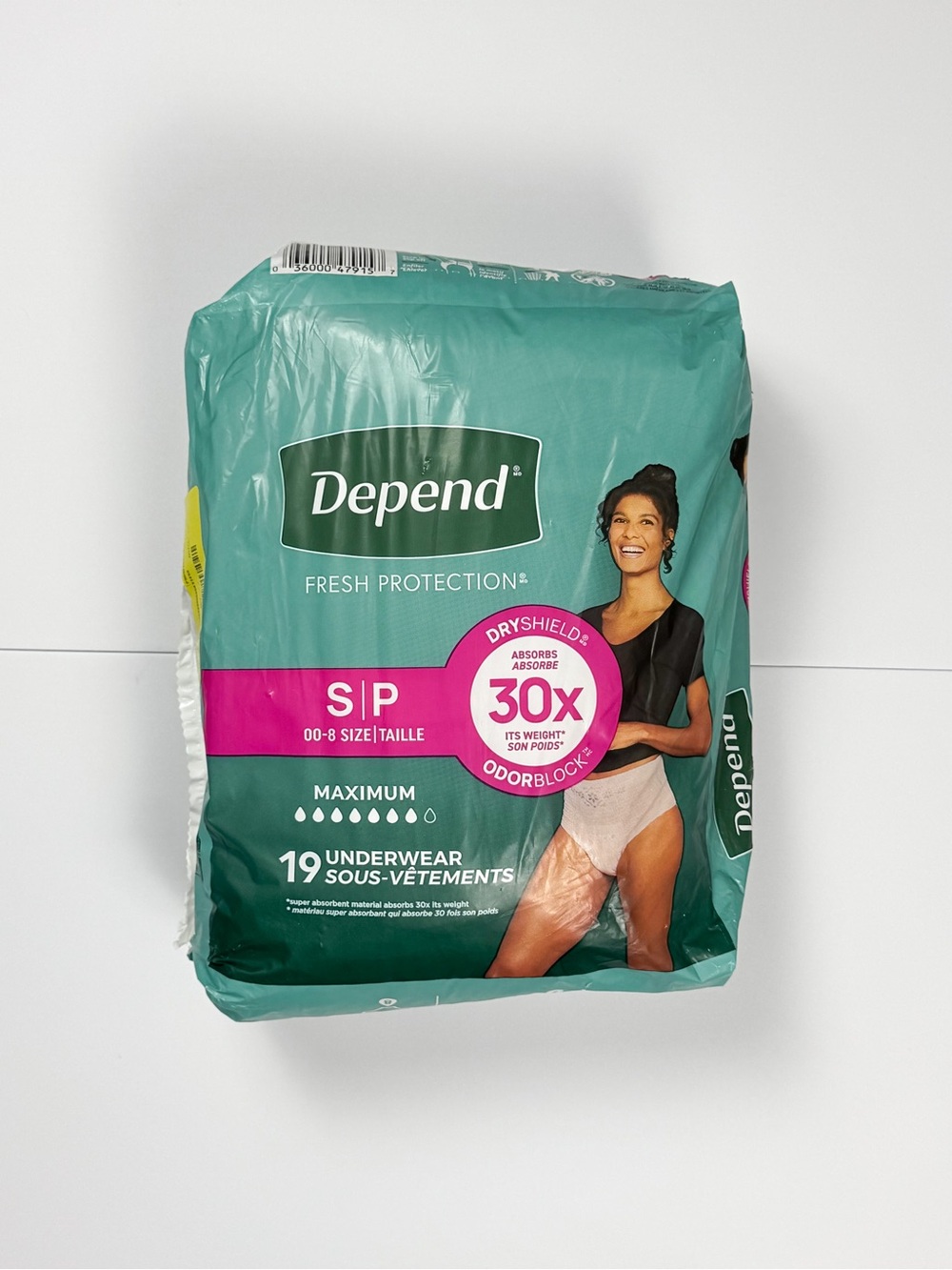 Depend® Women’s Underwear Maximum Protection Briefs - Teal/Pink Accent